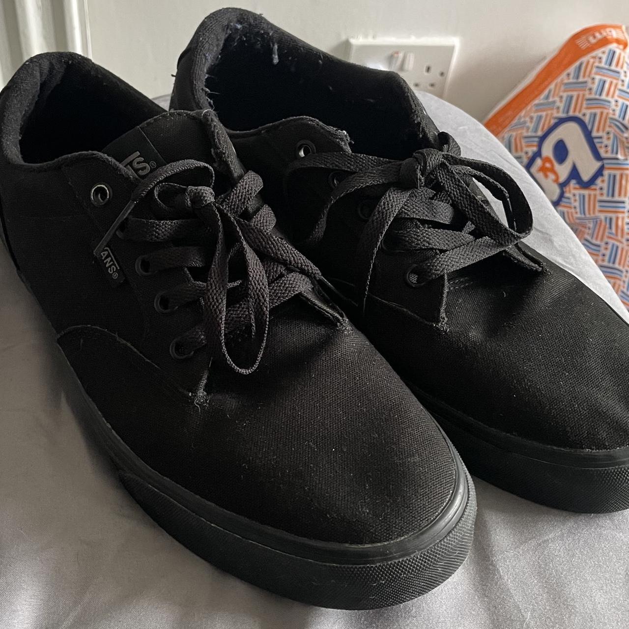 All black hot sale vans size 10