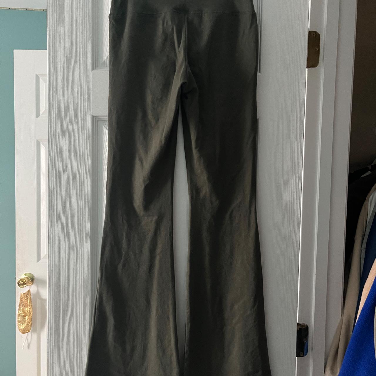 XS olive green flared leggings, Great Condition