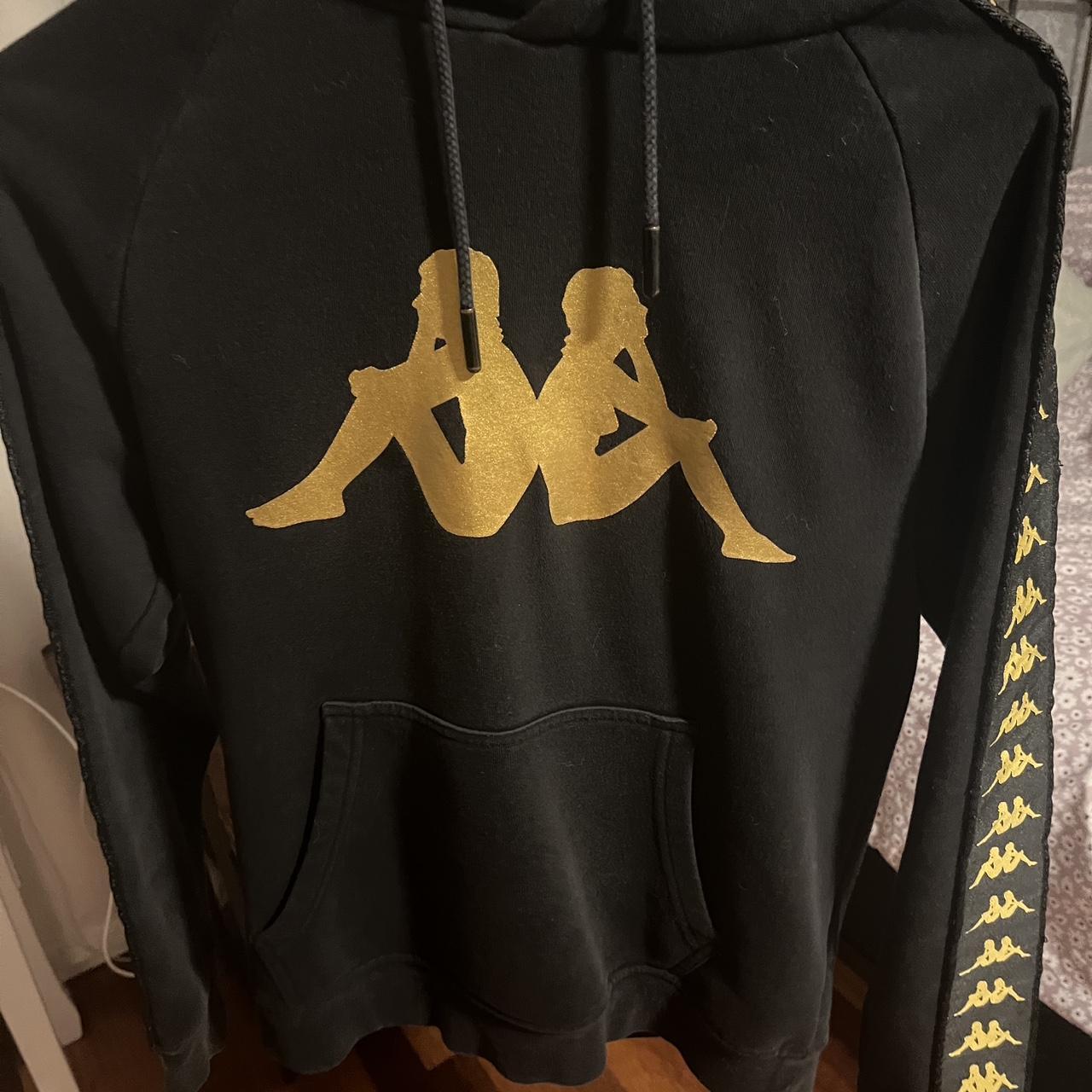 Kappa black and store gold hoodie