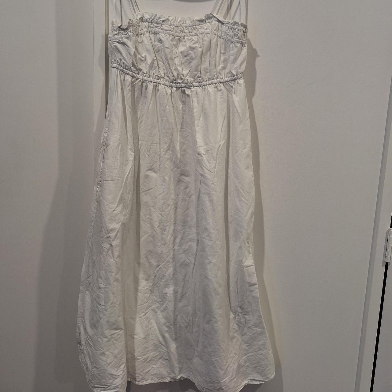 Cotton On white midi dress size S Empire waist with... Depop