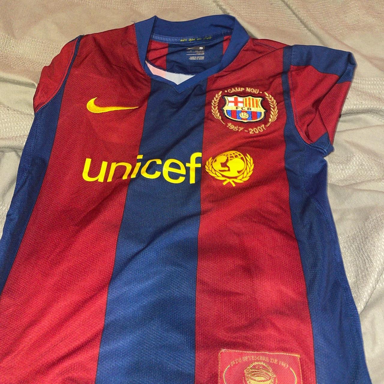 Fc Barcelona football shirt size 9-10yrs - Depop
