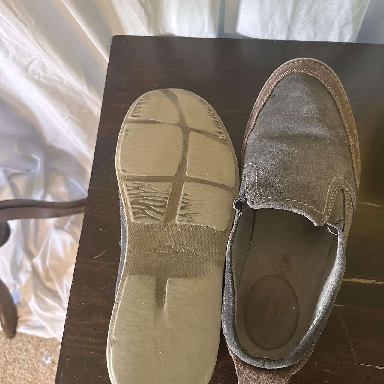clarks silver loafers
