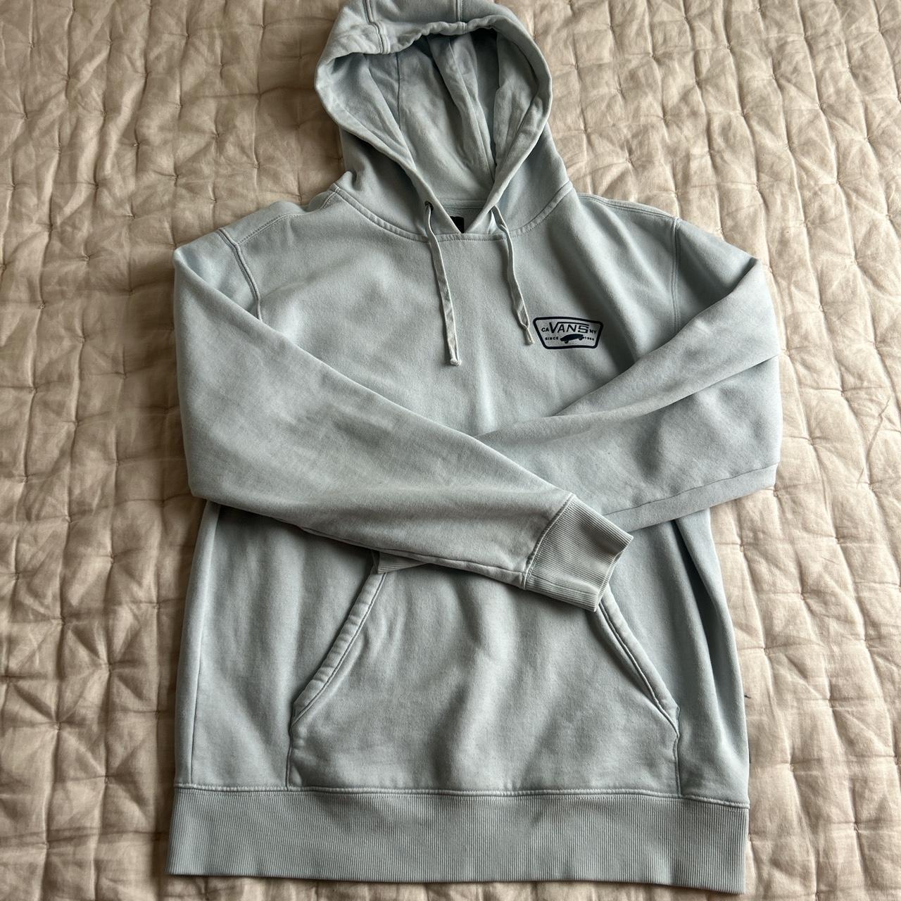 Light blue “Vans” hoodie (oversized) #vans #skater - Depop