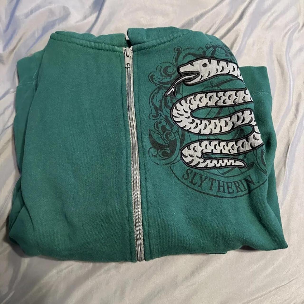 Slytherin zip up discount hoodie