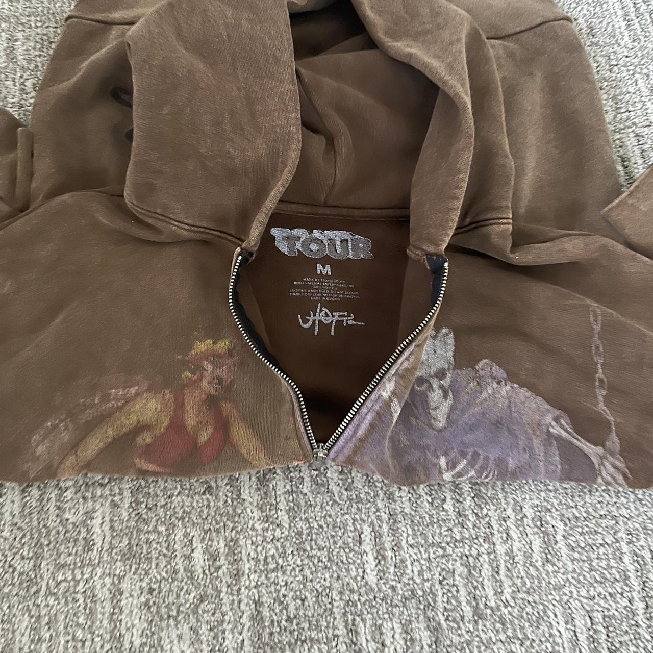 パーカー・フーディ Travis Scott Utopia Circus Maximus Tour Zip-Up Hoodie Brown Travis Scott Utopia Circus Maximus 2023 Tour Zip-Up Hoodie Brown