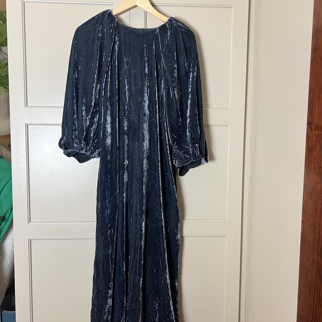 Cos blue velvet on sale dress