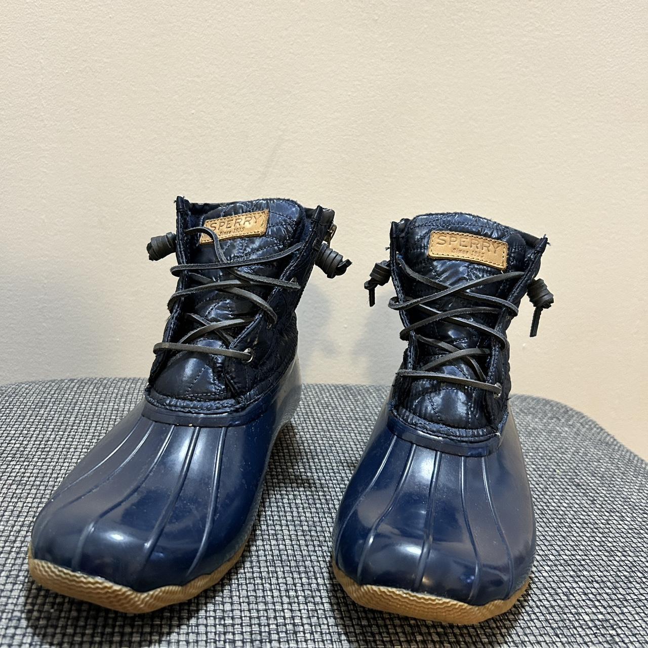 Sperry navy best sale duck boots womens