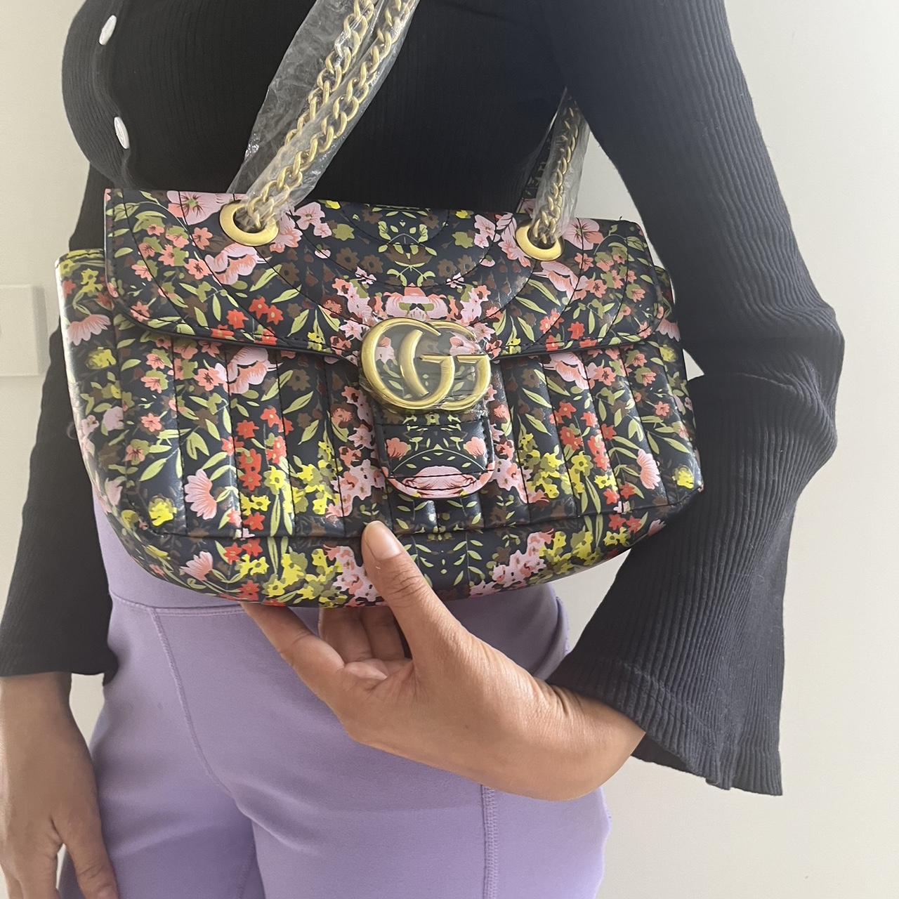 Gucci flower outlet print bag