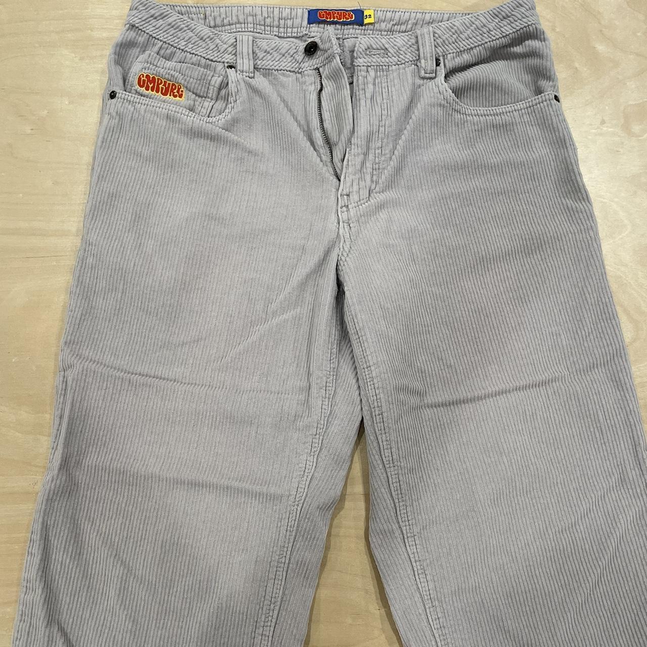 Grey empyre corduroy pants, worn a few times 32 x 32 Depop