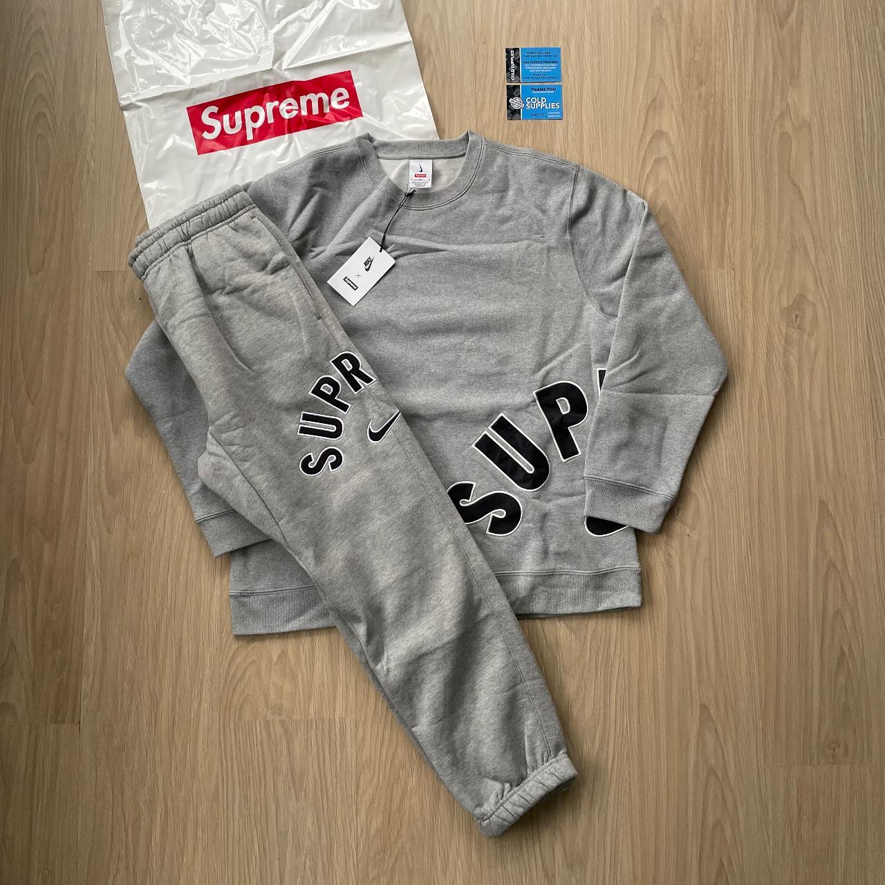 Grey supreme hot sale sweatpants