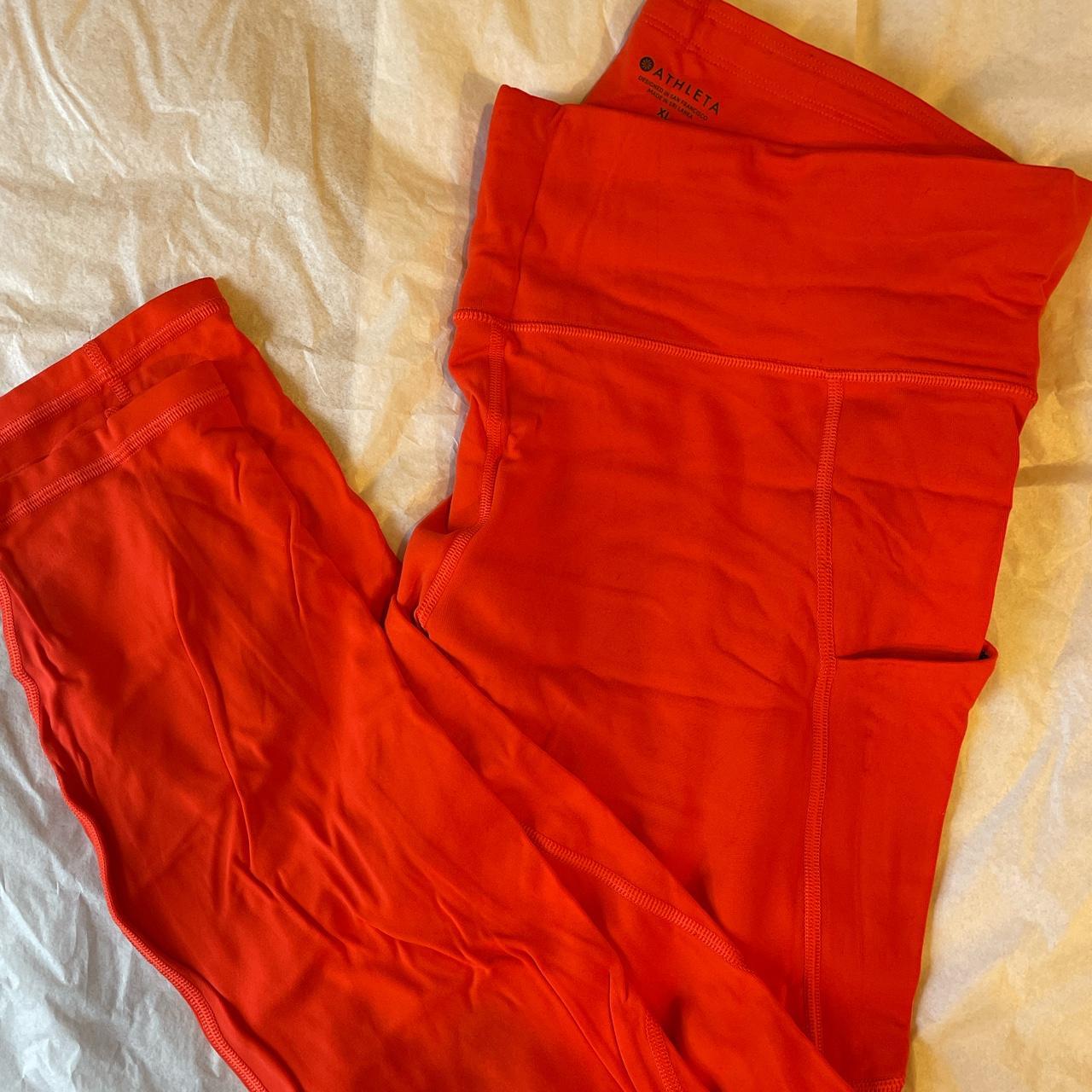 XL orange Athleta leggings almost new Depop