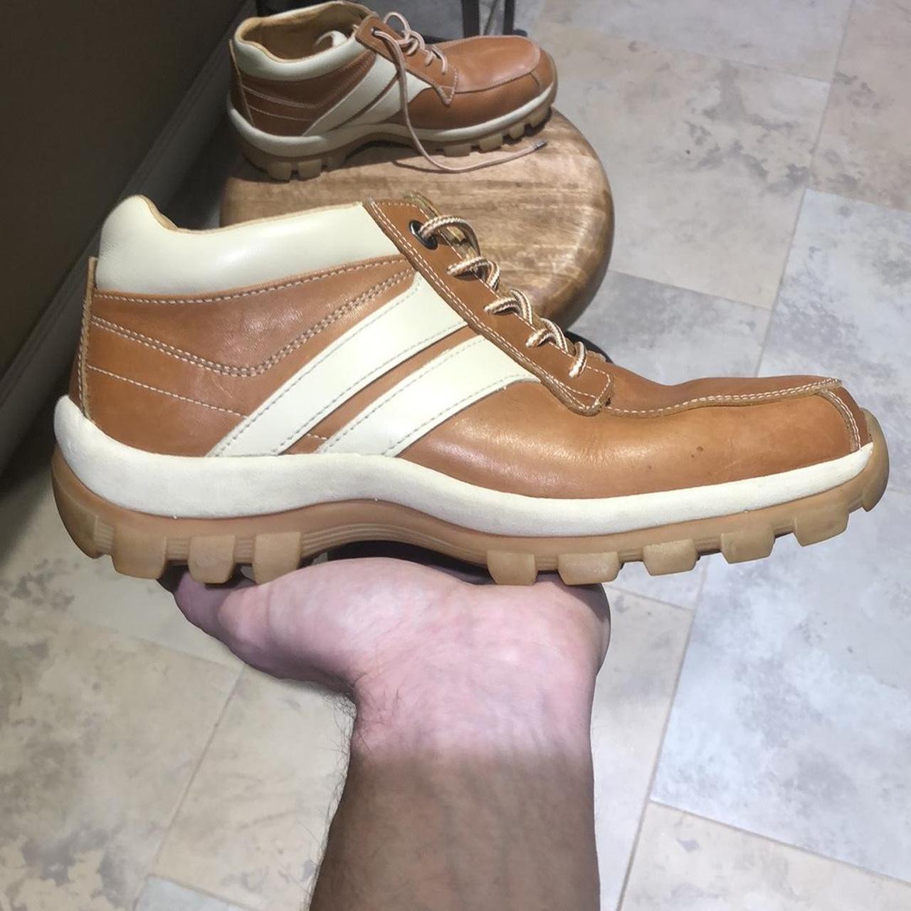 Perry Ellis Mustard Leather Boots Y2K Depop - Main Image