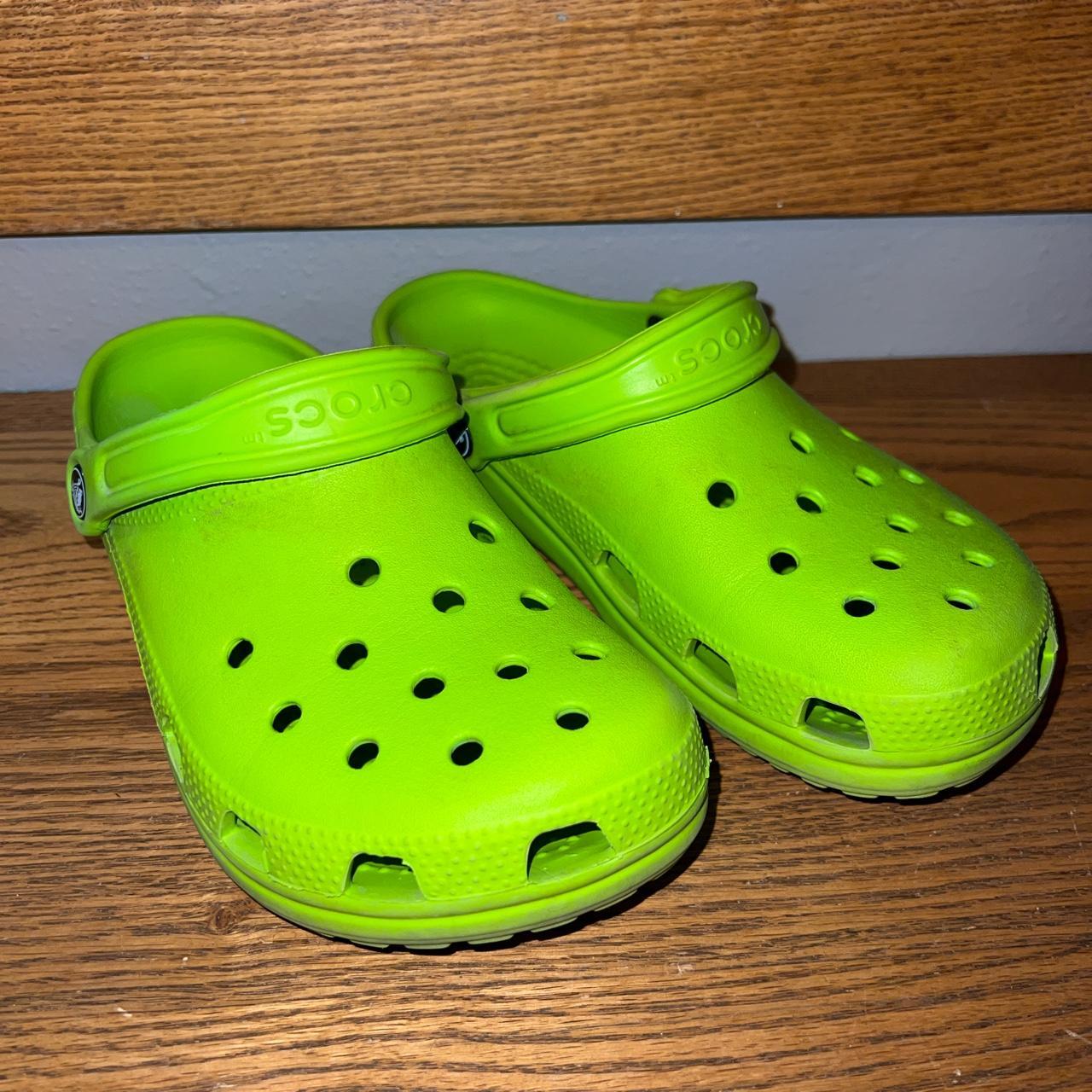 Lime Green Crocs Women S Size 8 Men S Size 6 Depop   P0 