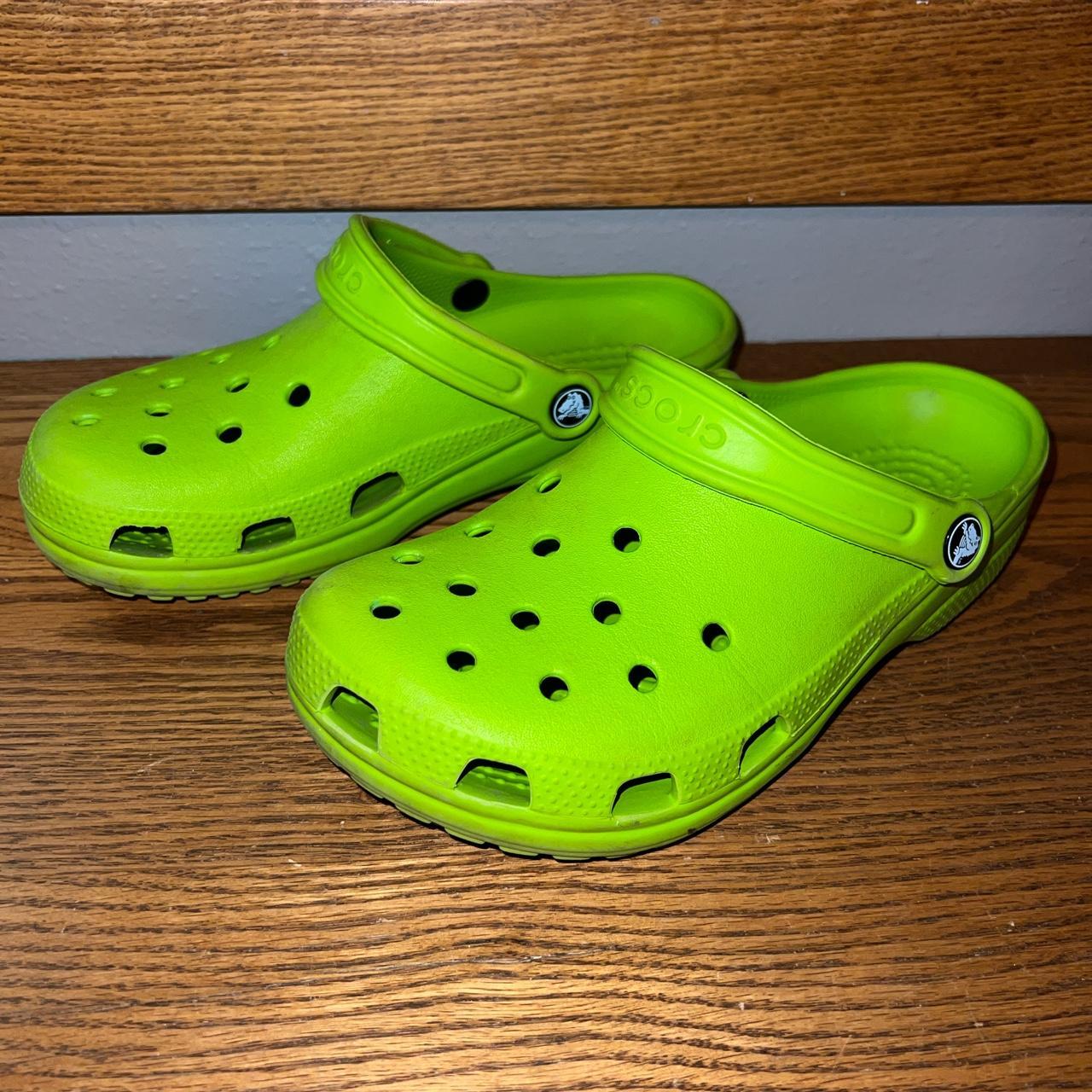 Lime green crocs Women’s size 8 // Men’s size 6 - Depop