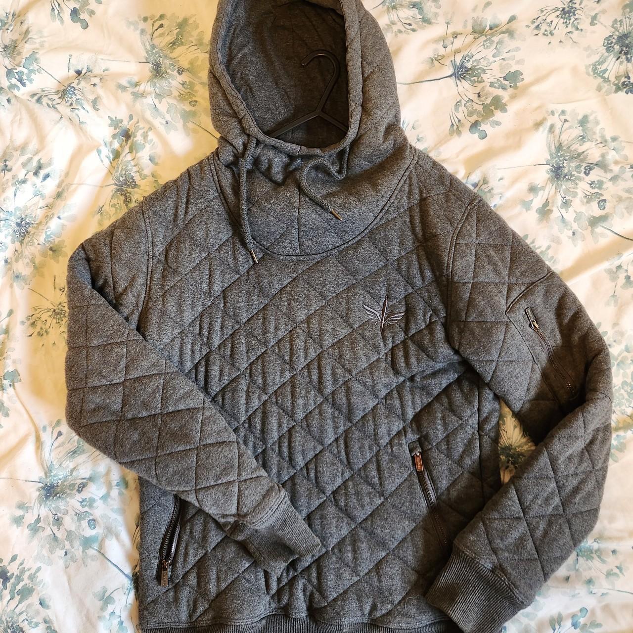 Grey Plaid Firetrap Hoodie Hoodie grey winter