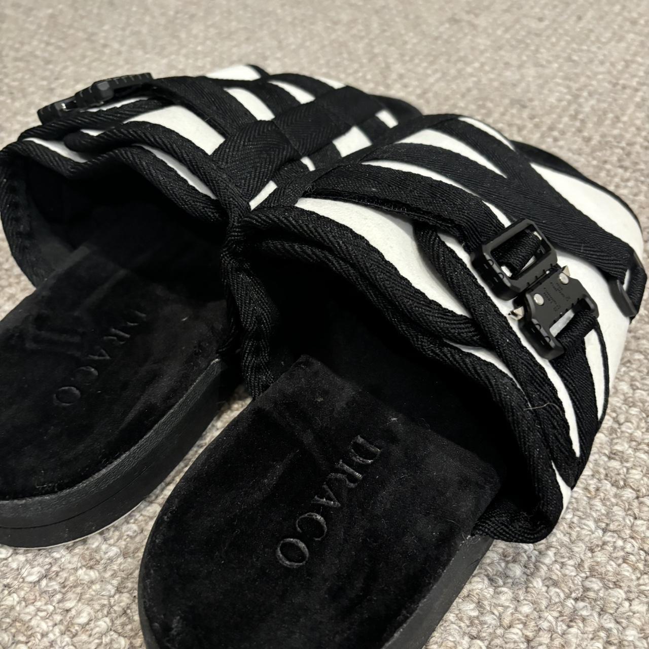 Size 9-10 brand new Draco slides. Panda colorway... - Depop