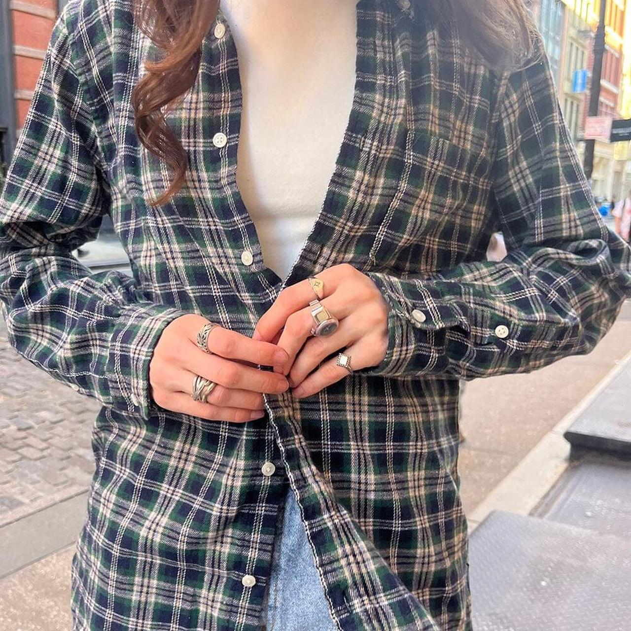 HAZEL FLANNEL TOP by Brandy Melville Long sleeve,... Depop