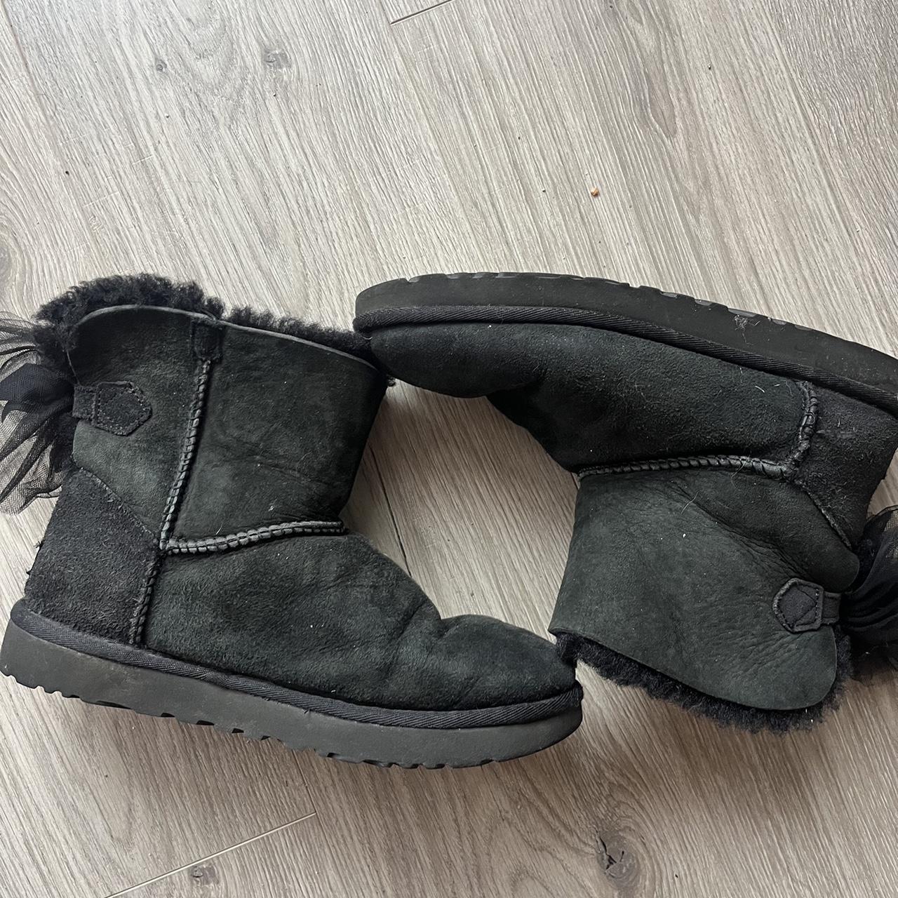 Black bailey bow ugg boots - Depop