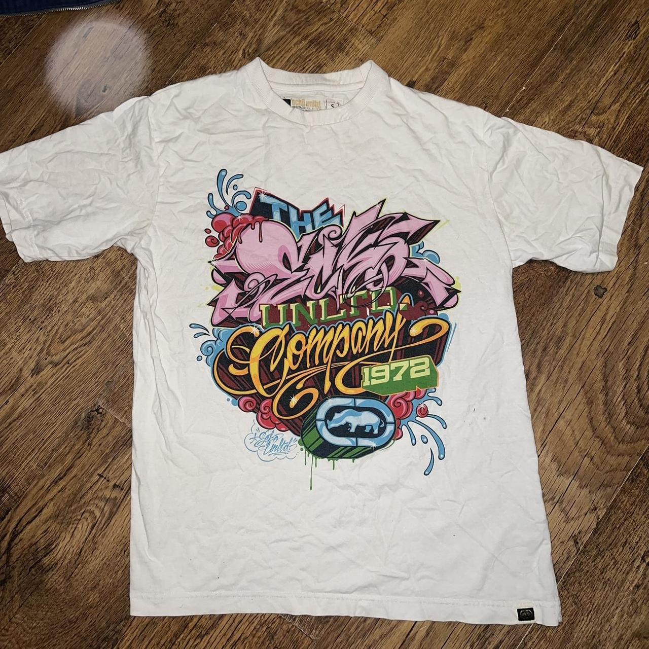 ECKO T SHIRT GRAFFITI LOGO 2001-2002 VINTAGE SMALL... - Depop