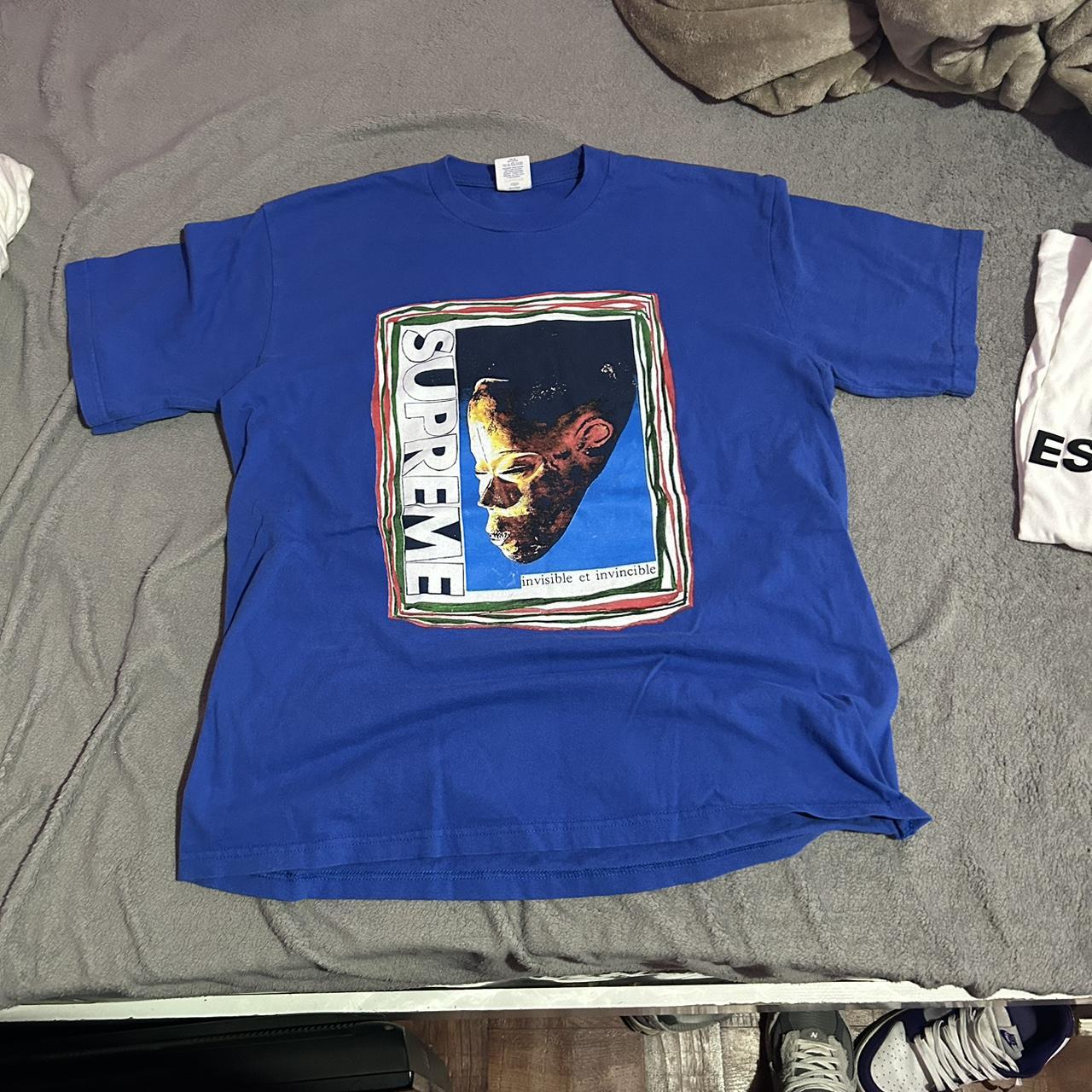 Supreme Masked Tee Royal Blue Depop