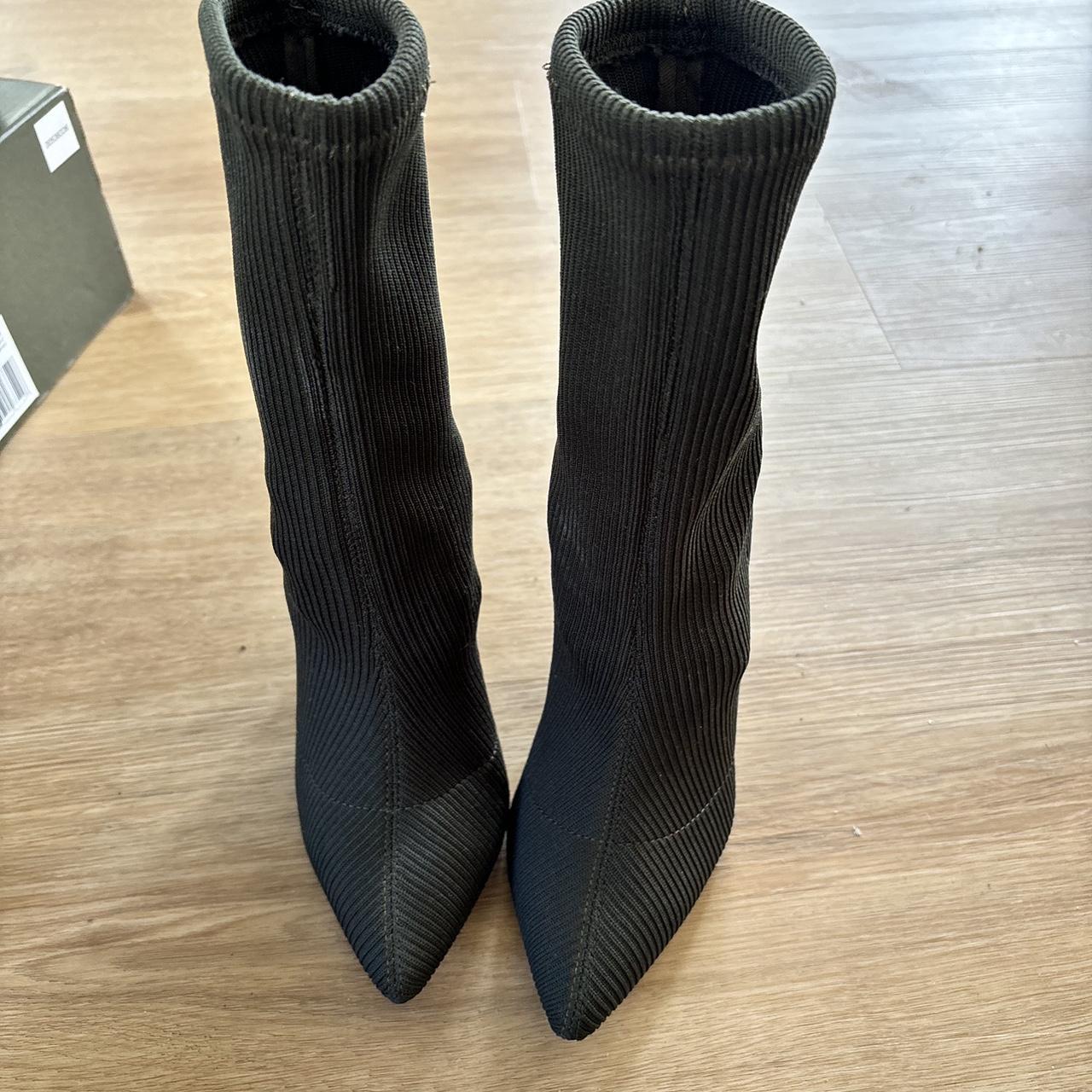 Black Aldo Heel Boots. Size 5 1 2 - Depop