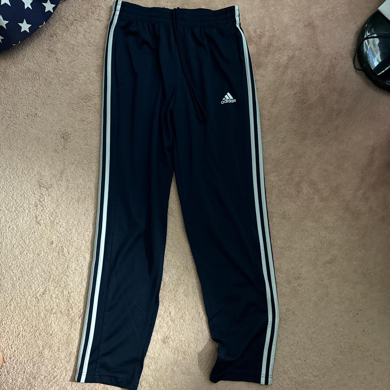 Navy Adidas Sweatpants - Depop