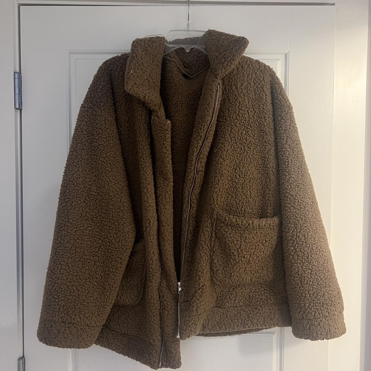 Brown Teddy bear jacket Depop
