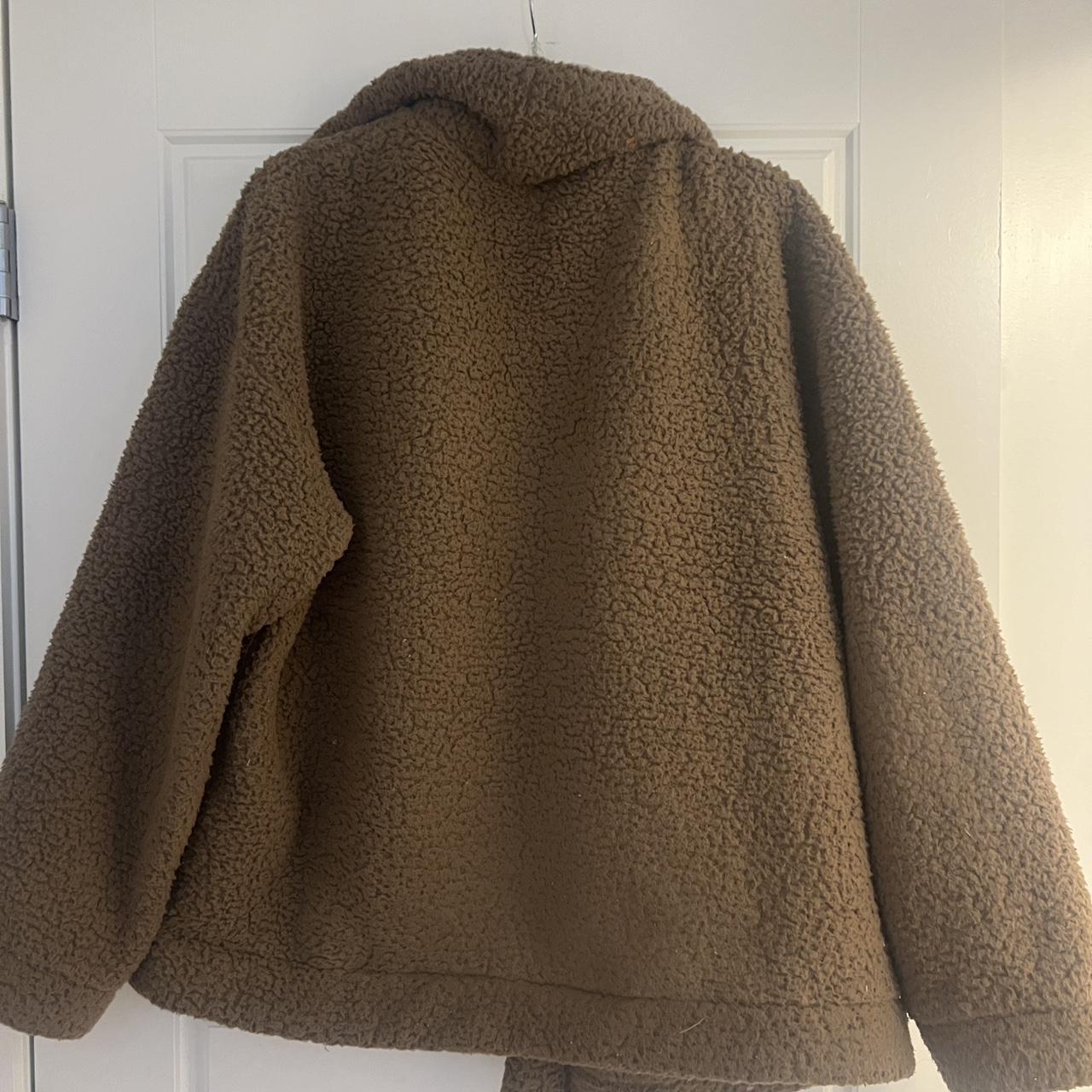 Brown Teddy bear jacket Depop