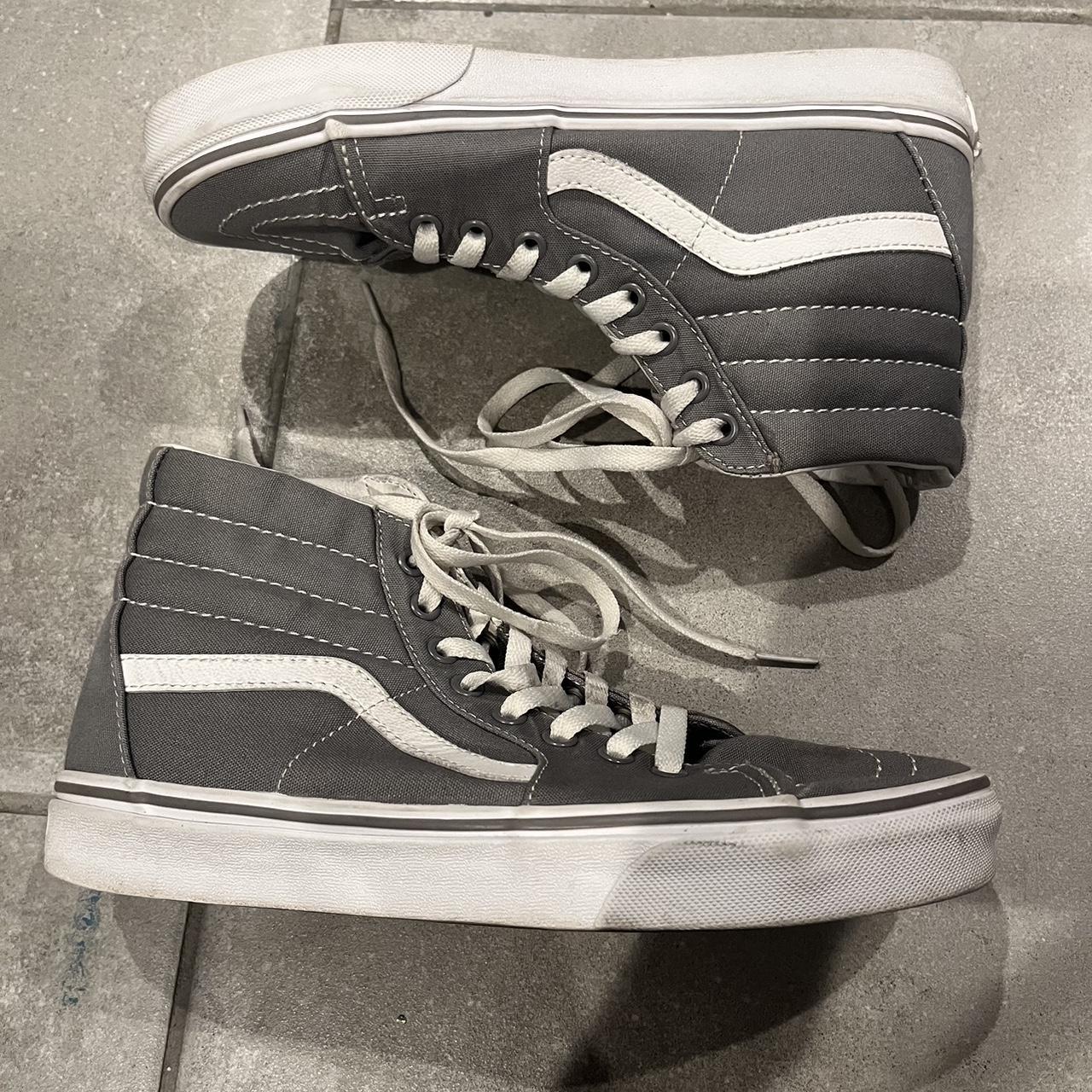 Vans High Top gray Vans size 7.5 mens 9 womens... - Depop