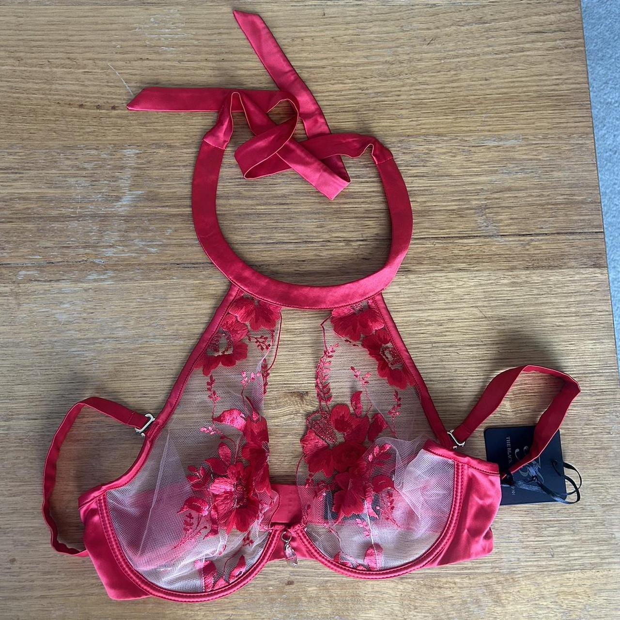 Honey Birdette Belle Bra in Red (Size... - Depop