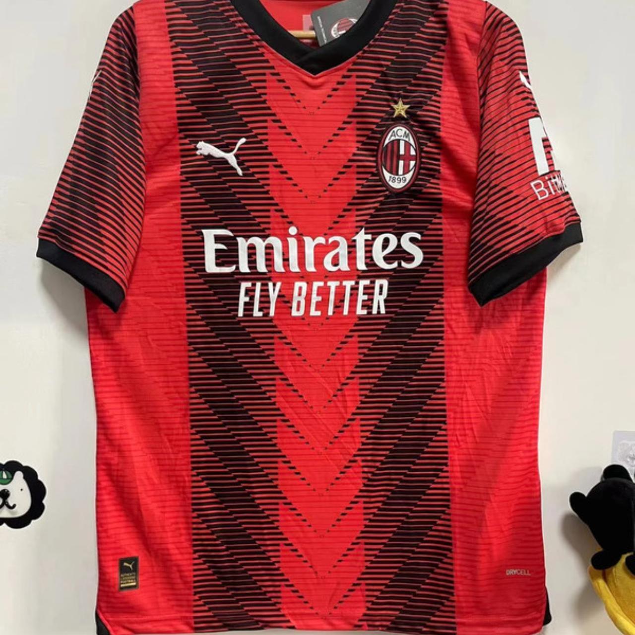 23/24 AC Milan Home Football Kit Shirt Jersey... - Depop