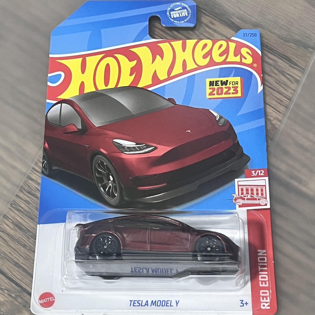 Tesla Model Y Hot wheels RED Edition - Depop