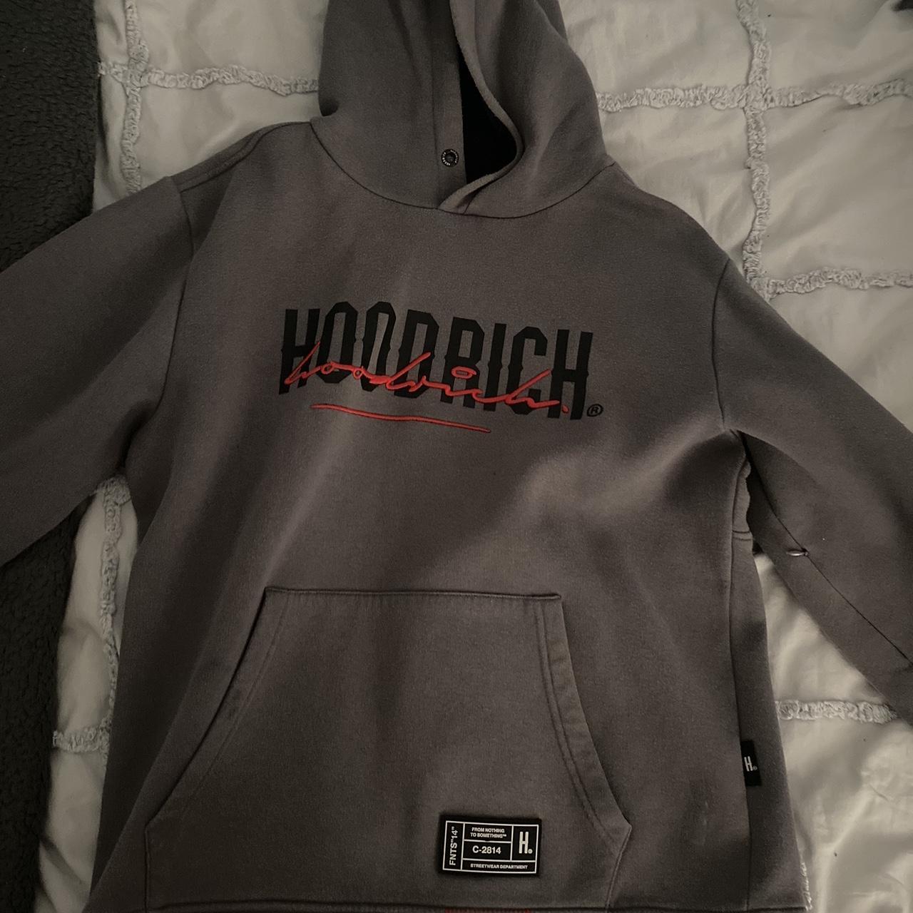 dark grey hoodrich jumper - Depop