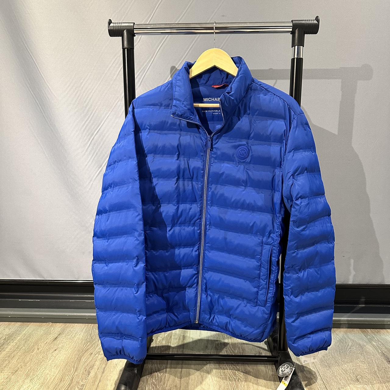 Michael kors blue puffer jacket on sale