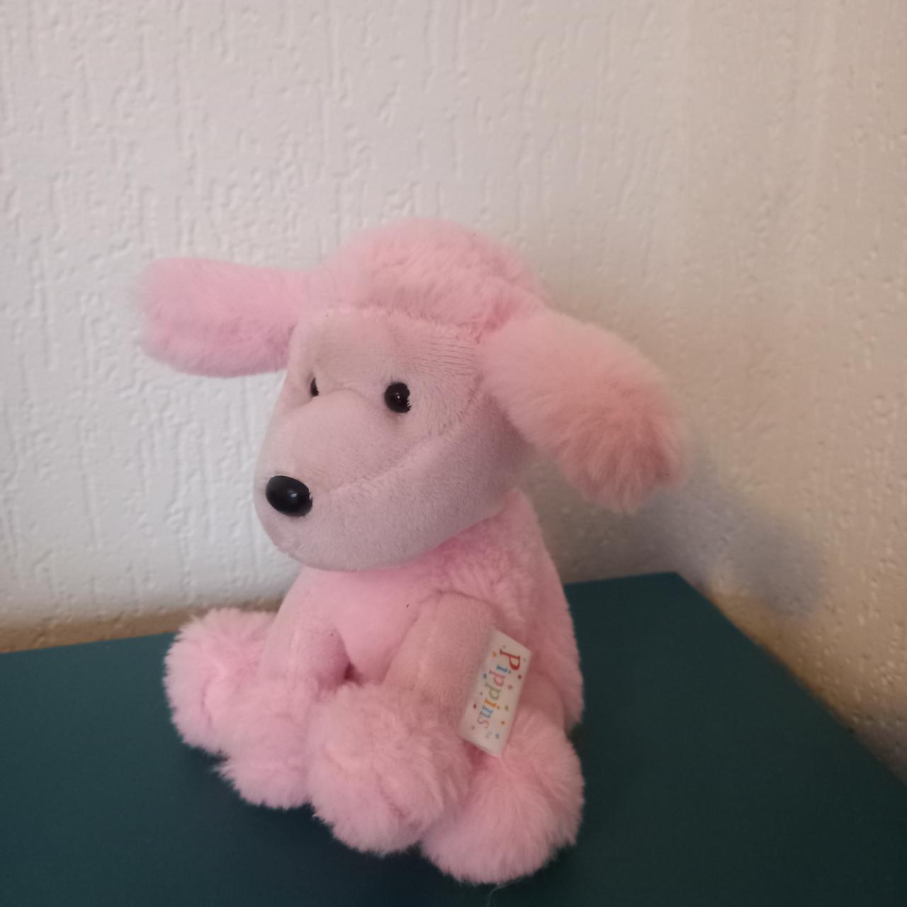 Pippins Pink Dog Soft Toy, 15cm - Depop