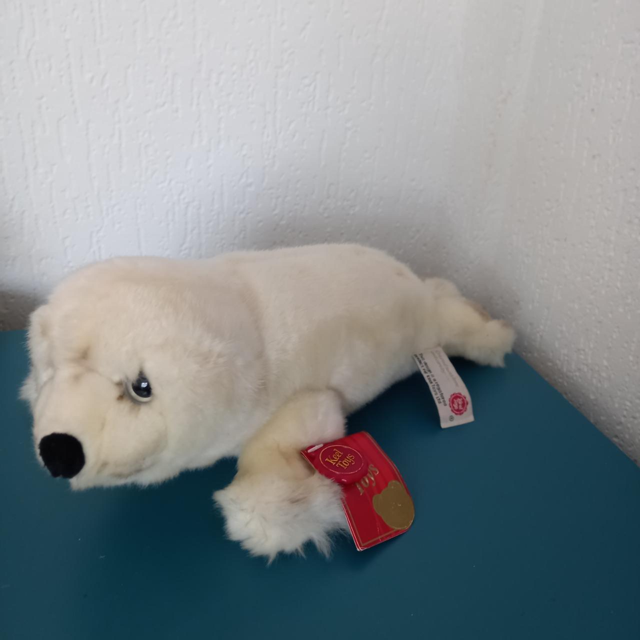 Keel Toys White Seal Soft Toy, 30cm, New - Depop