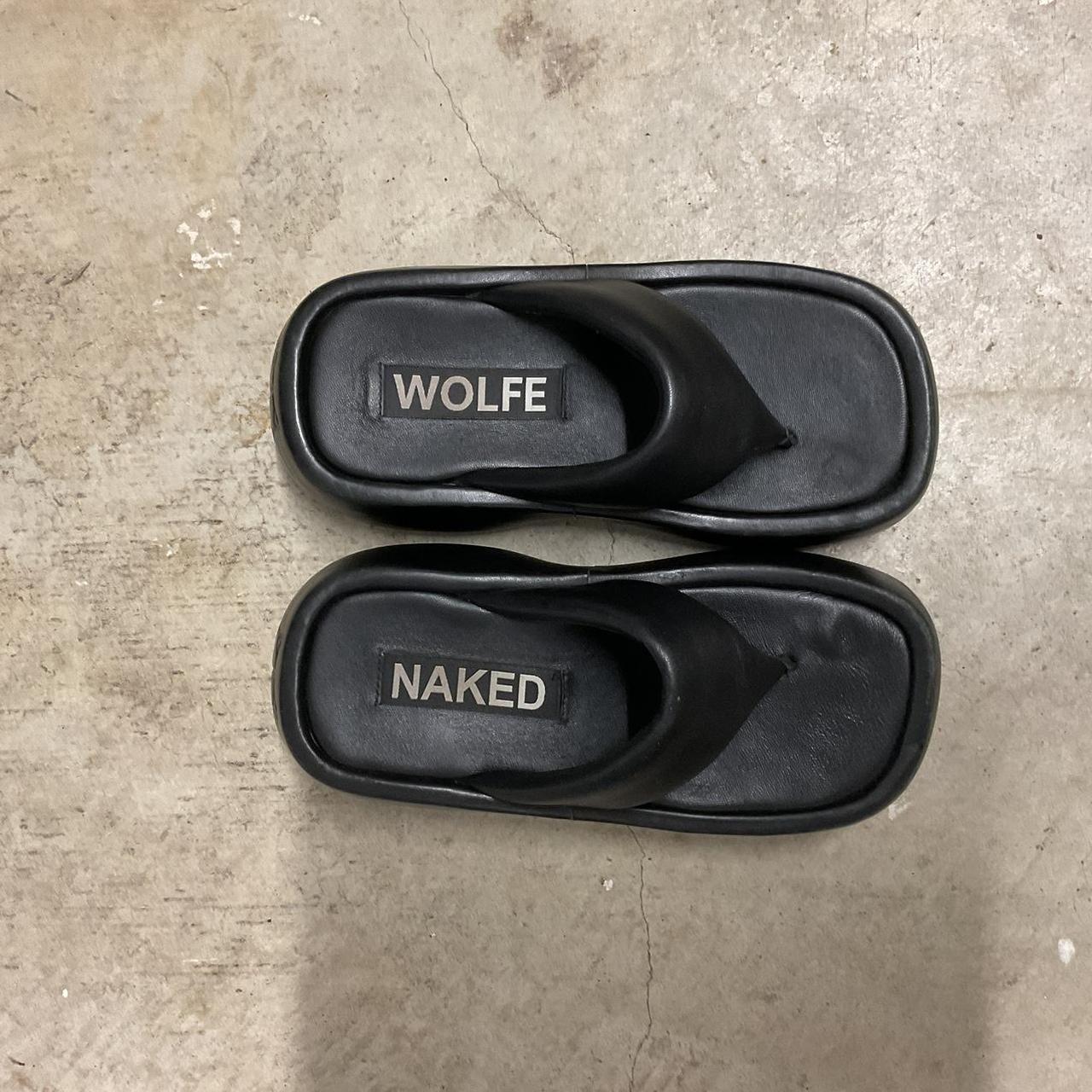 NAKED WOLFE Chunky Slide Black Size 37 38 Depop