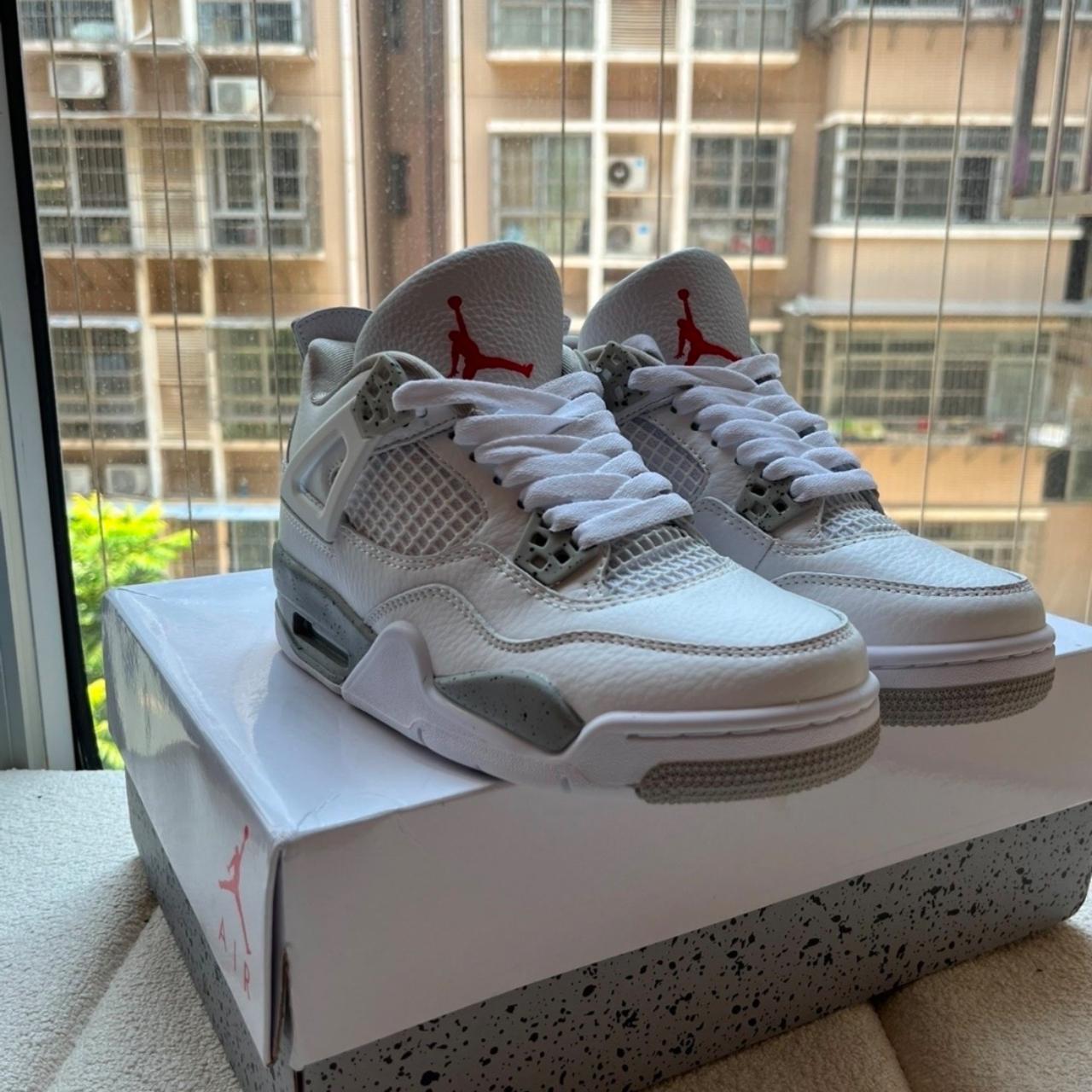 Jordan Air Jordan 4 “tech white” - Depop