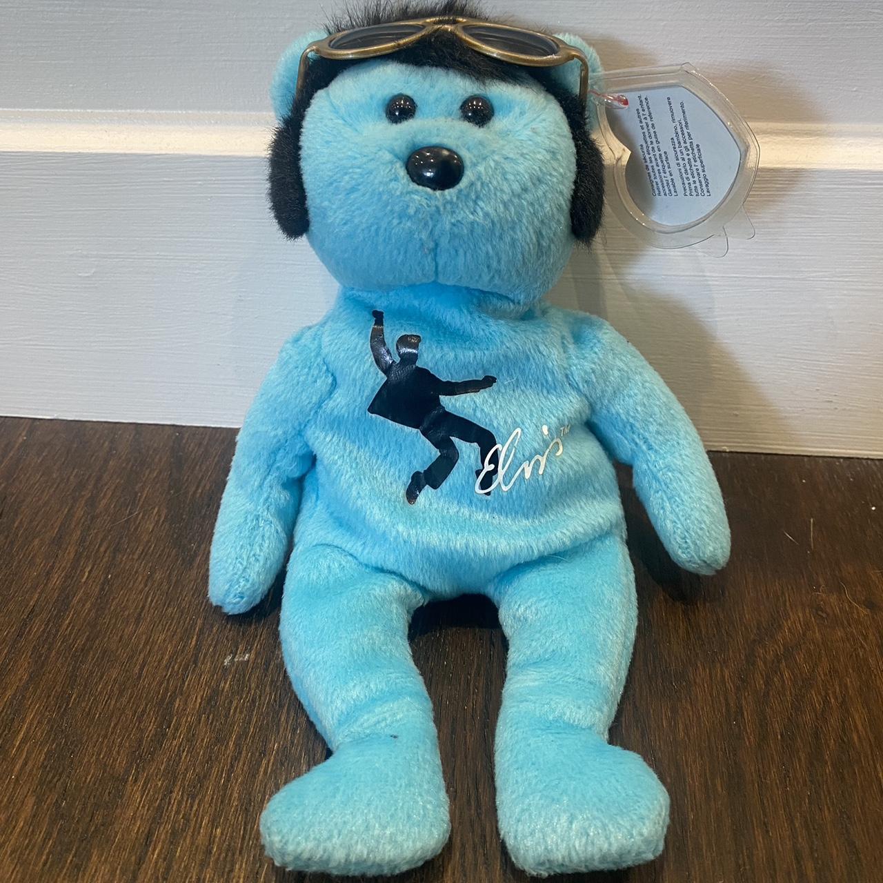 Elvis Presley blue beanie baby 2008 collection... - Depop