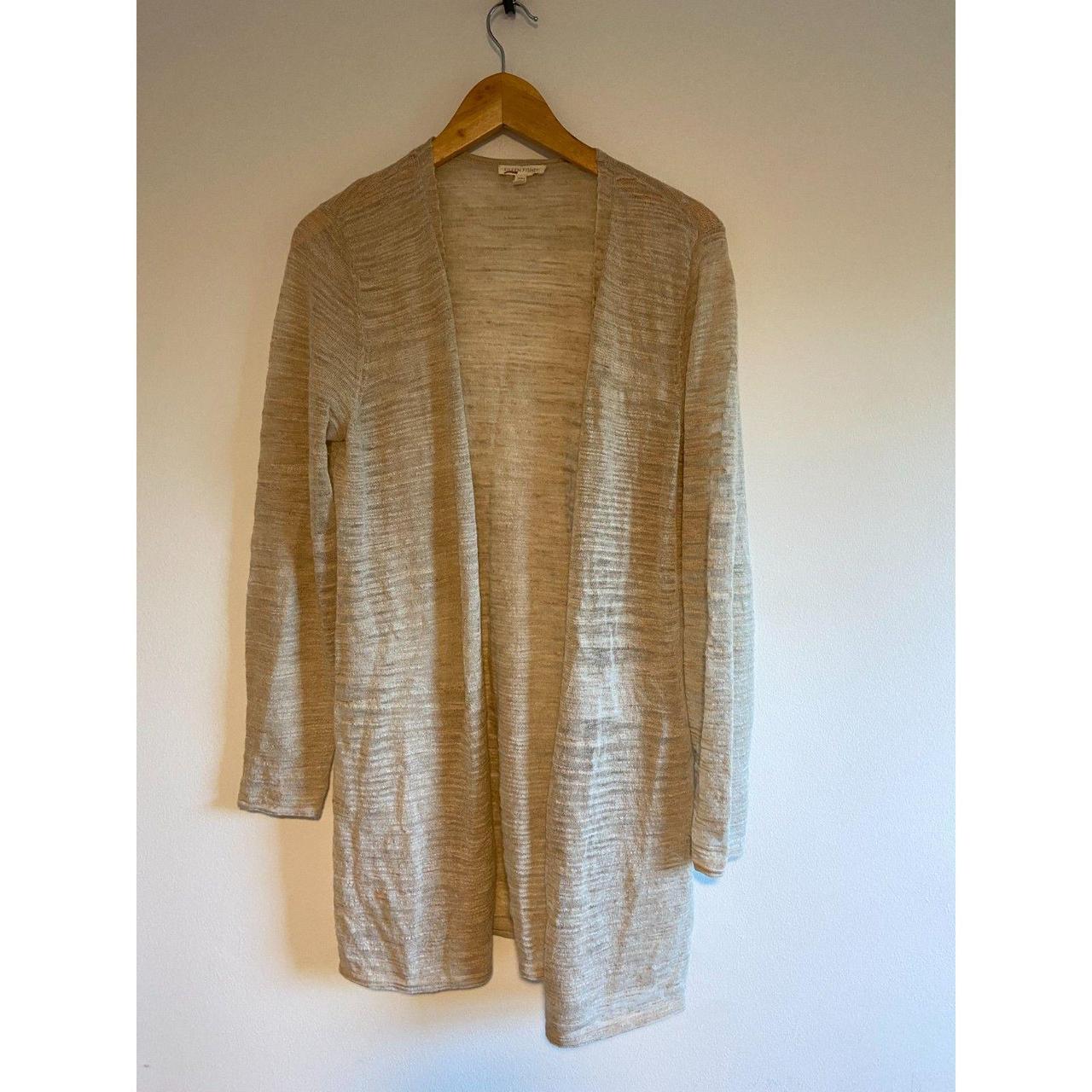 Eileen Fisher top Brown Linen Blend Cardigan