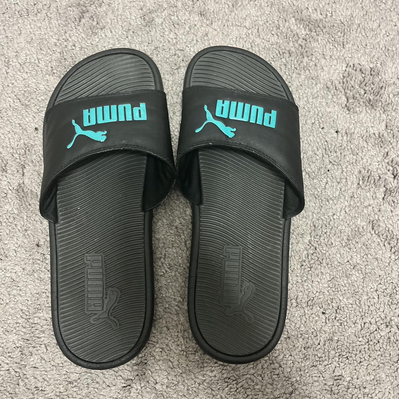 Teal puma sale slides