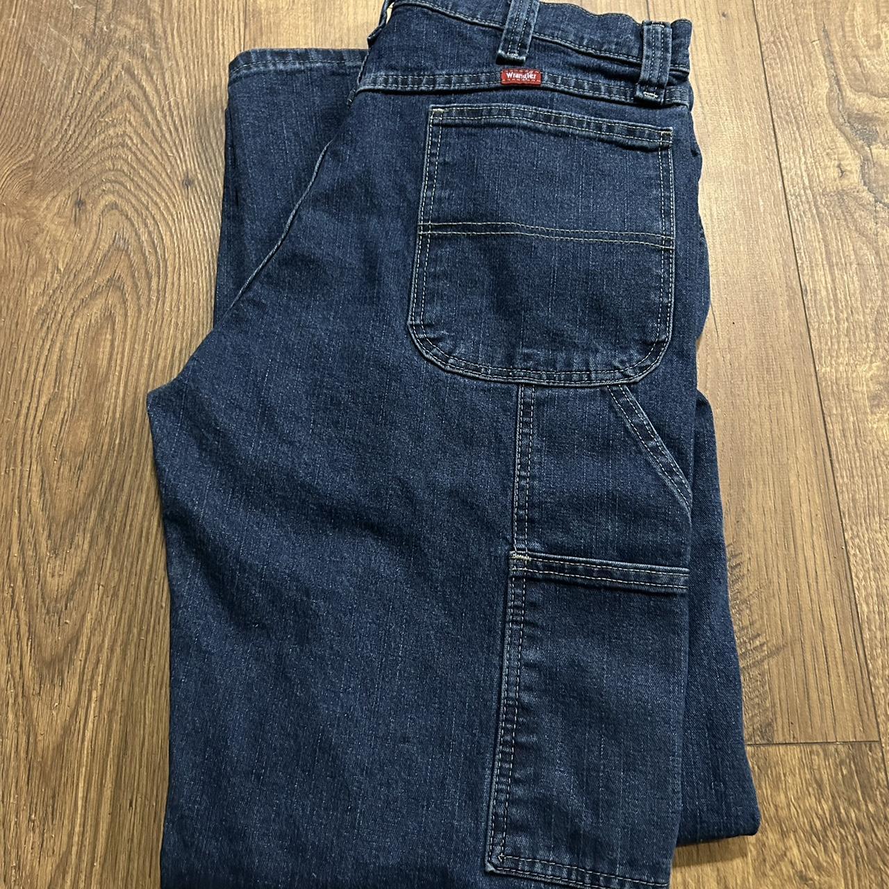 Baggy brand new blue wrangler jeans, never worn and... - Depop