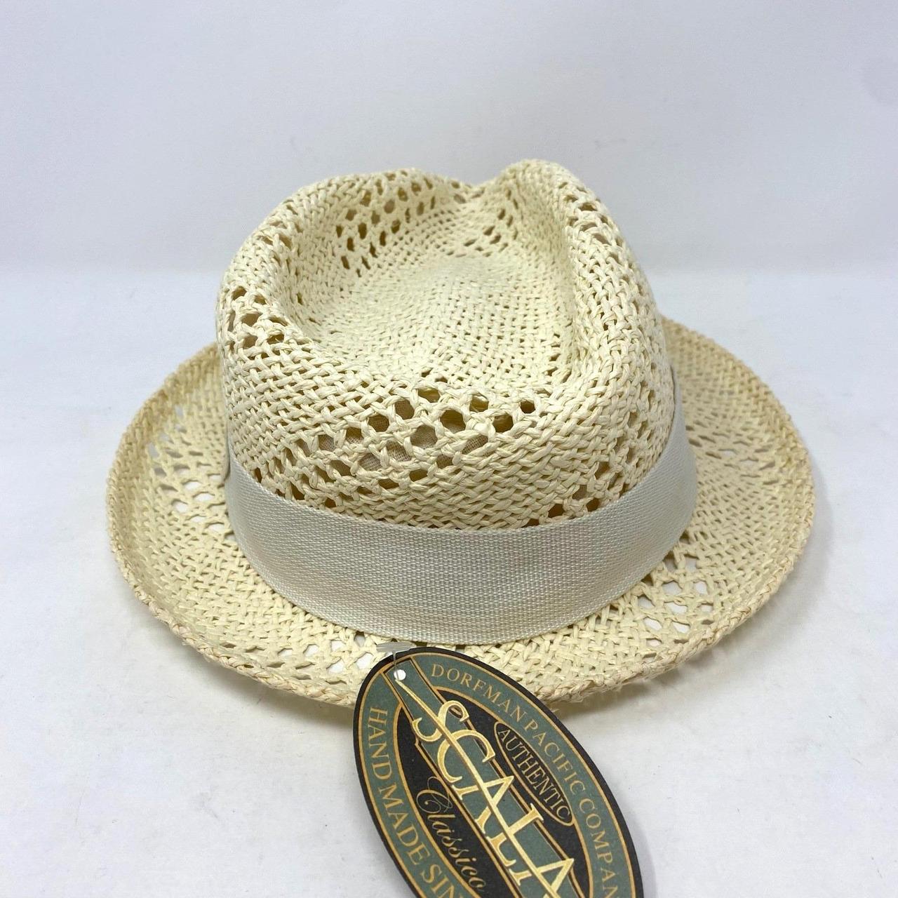 Scala Men's Hat - Cream – Scala Toyo Straw Fedora… - image 1