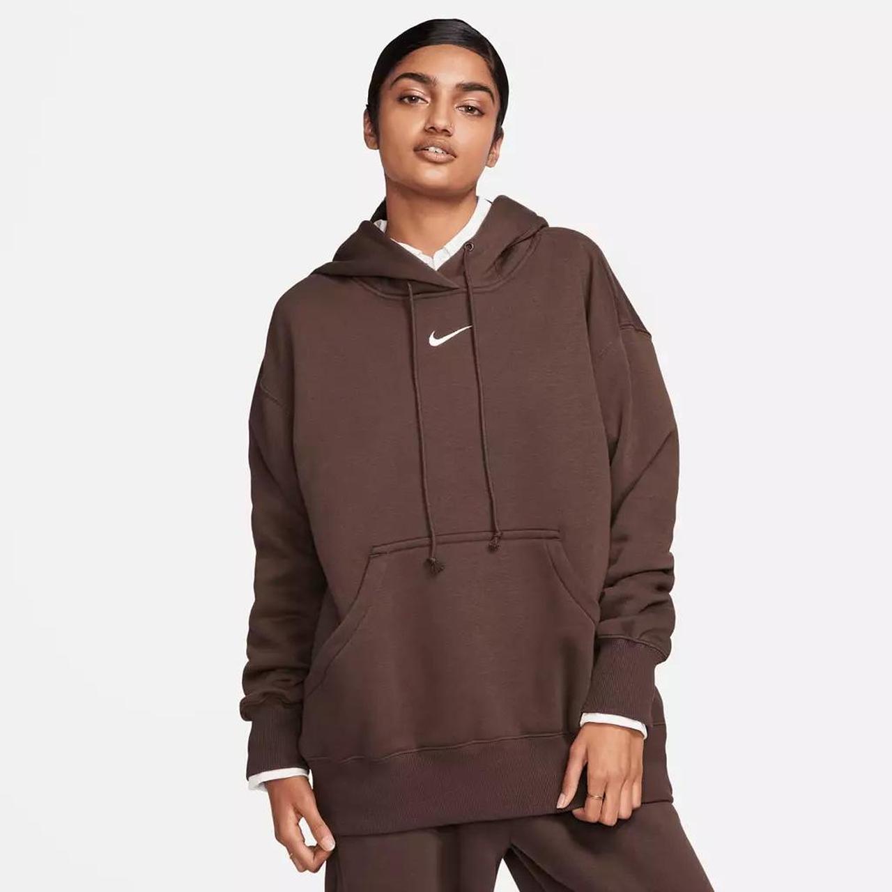 nike brown oversized hoodie