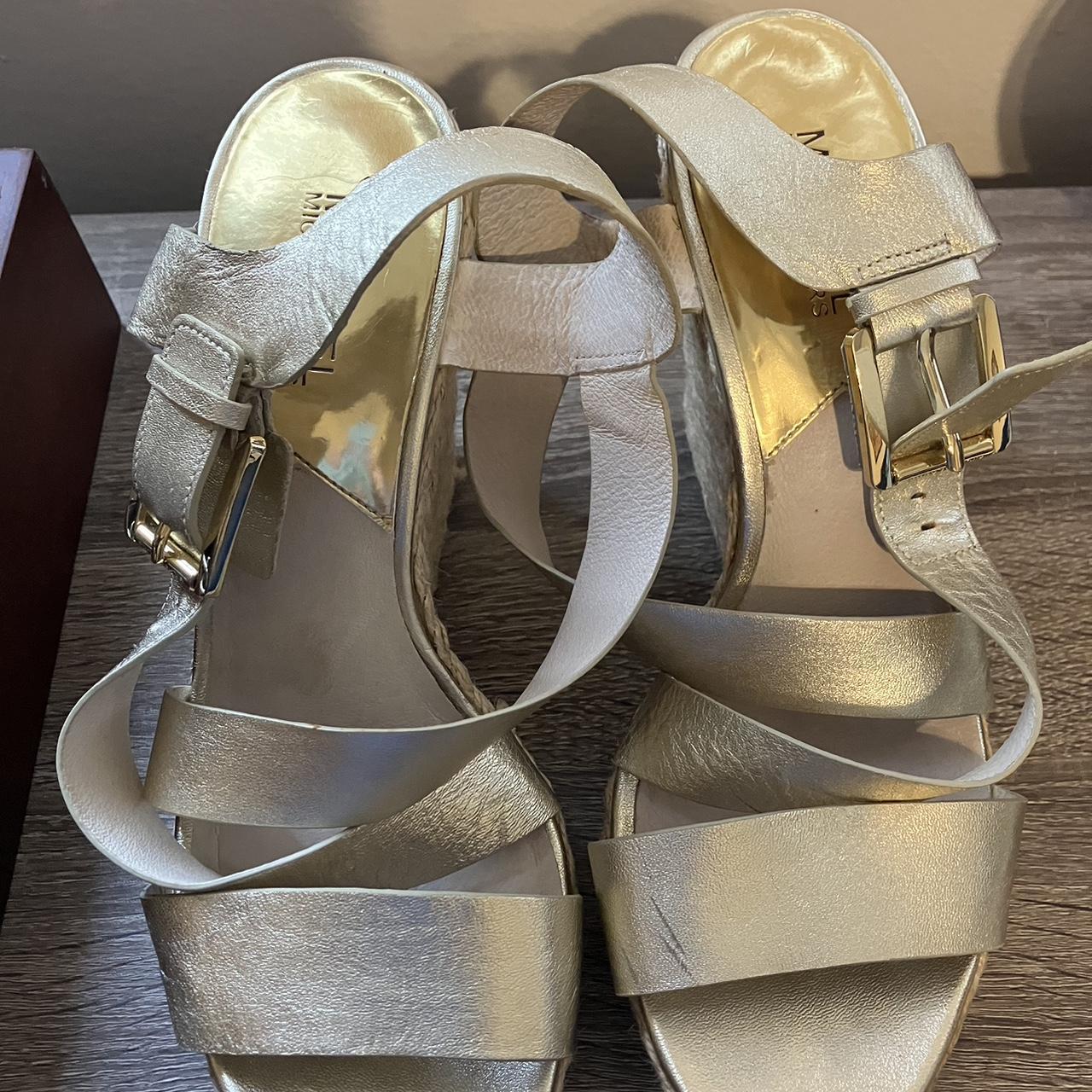 Michael kors store silver wedges