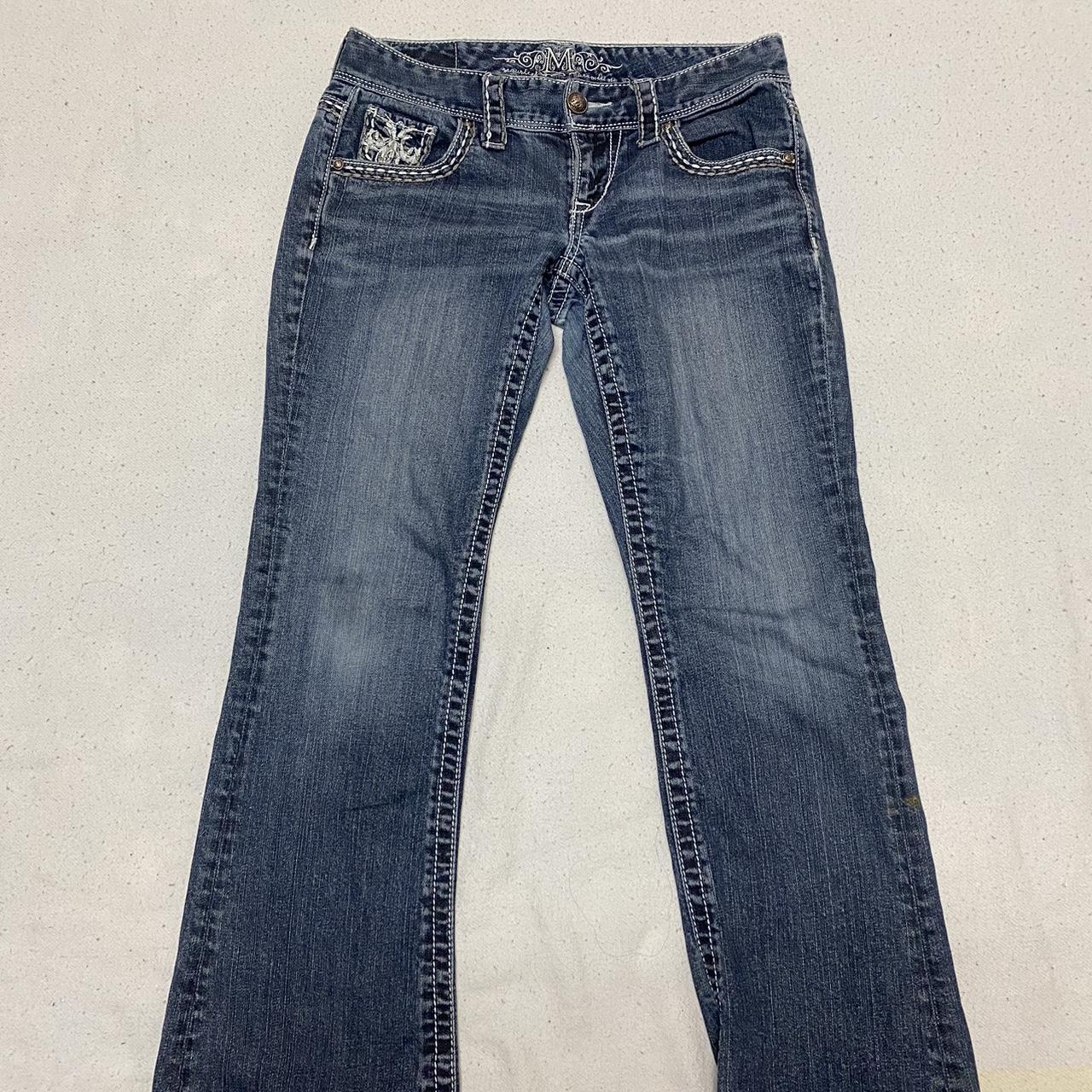 Y2K Lowrise Flare Miss me Jeans Size M/28 #missme... - Depop