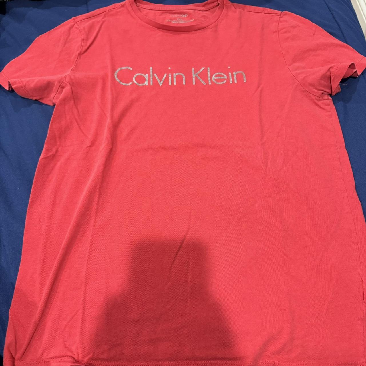 Men’s red calvin Klein t shirt NO PAYPAL... - Depop