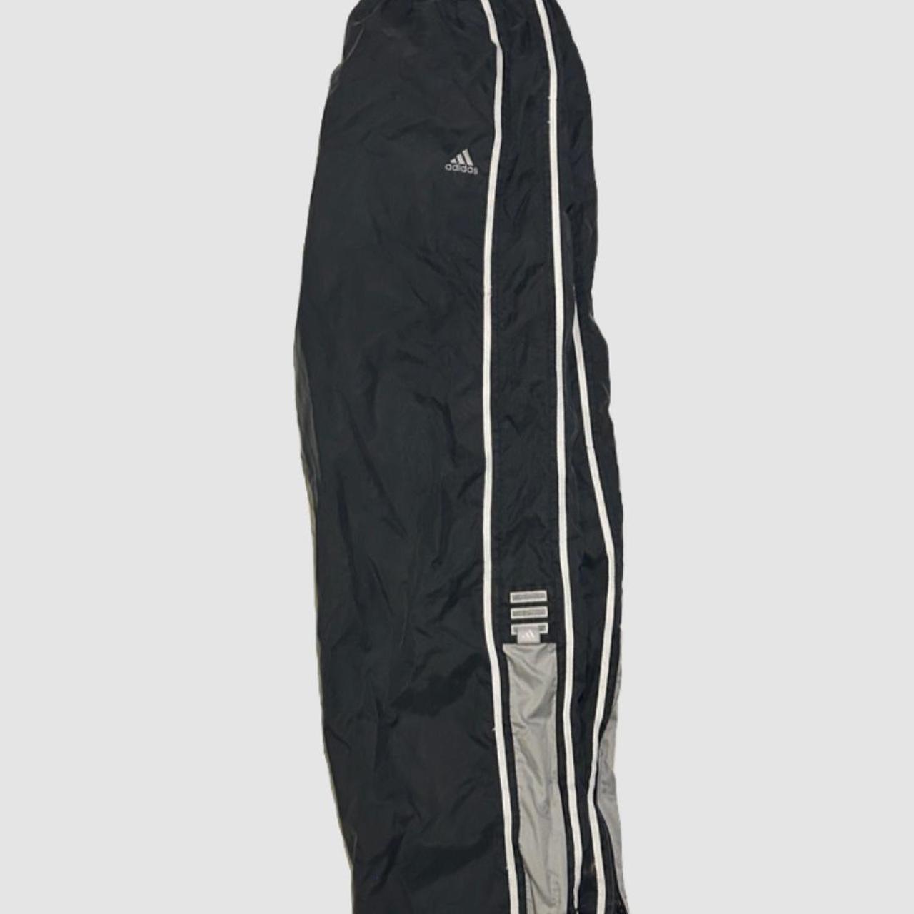 Adidas grey track pants, large size, zipper pockets,... Depop