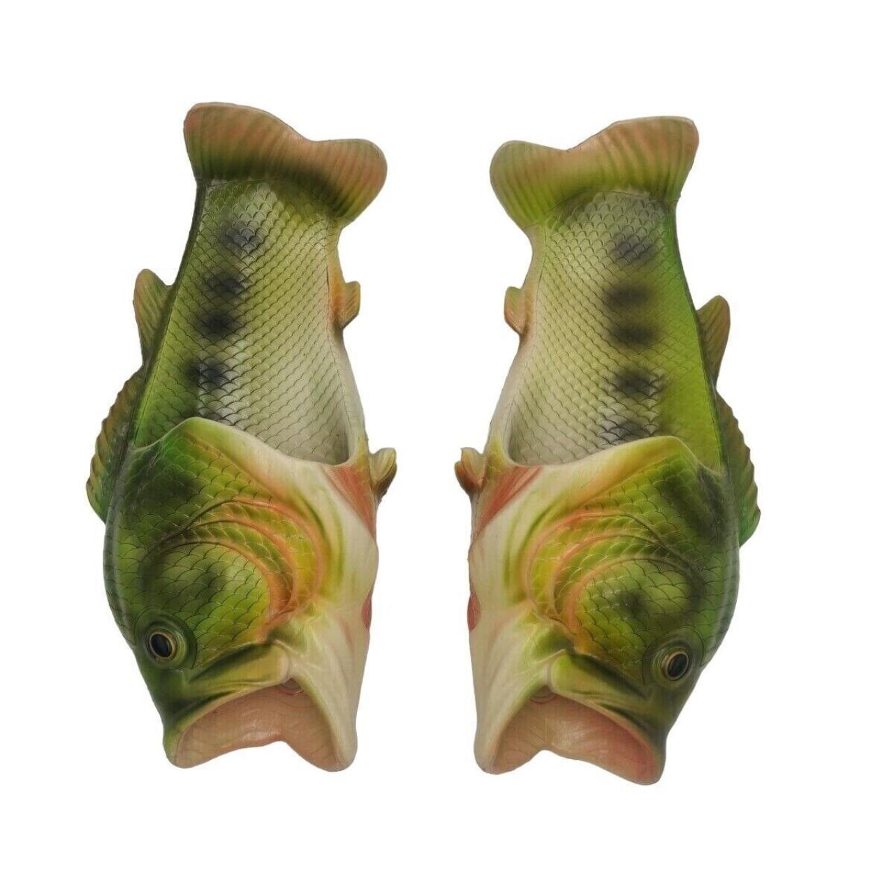 Rivers Edge Bass Fish Sandals 18/ 42M Slides Outdoor... - Depop