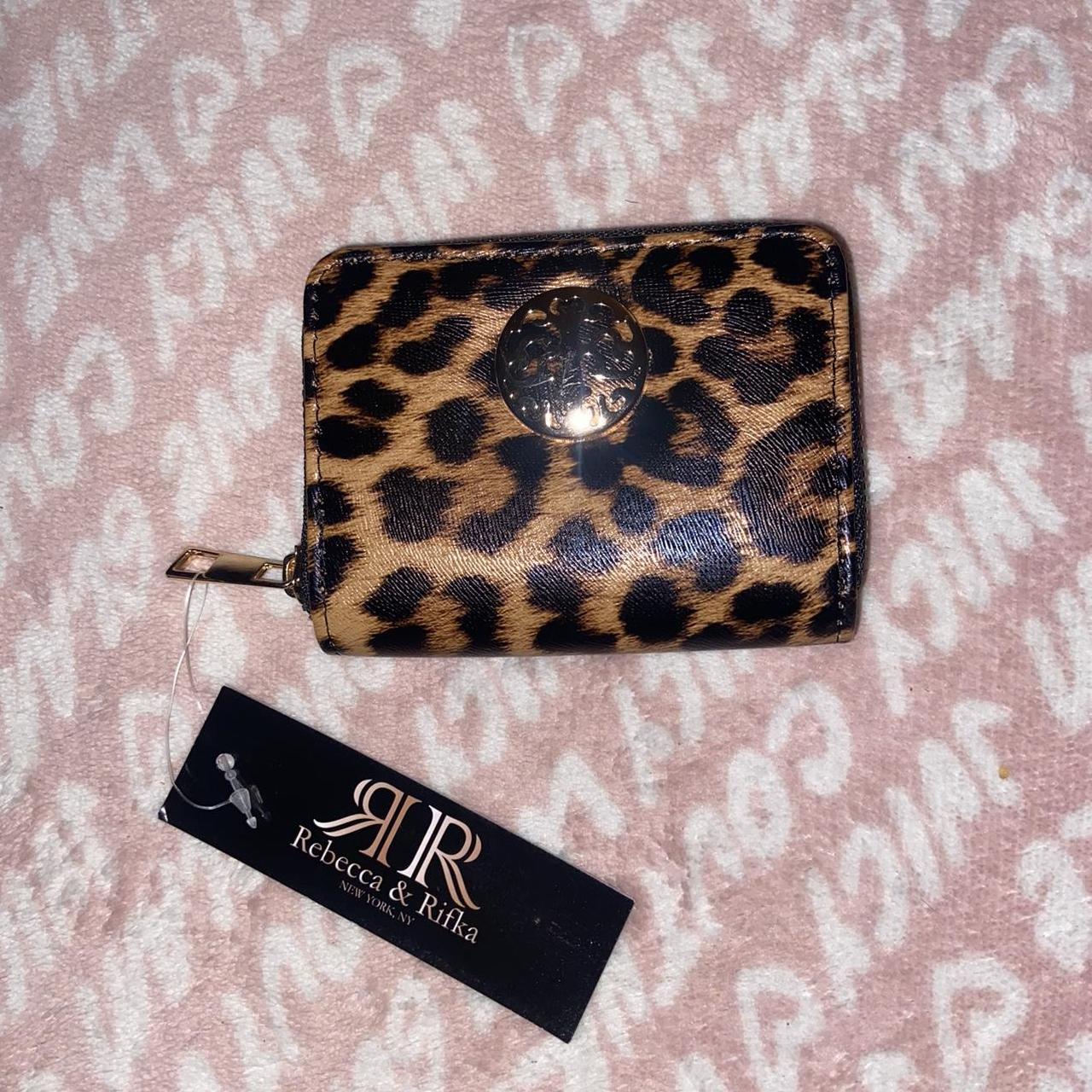 Rebecca & Rifka card wallet in black 8 brown leopard... - Depop